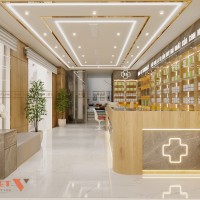 Thiết kế nhà thuốc spa Bình An hiện đại - Sự kết hợp mới mẻ!